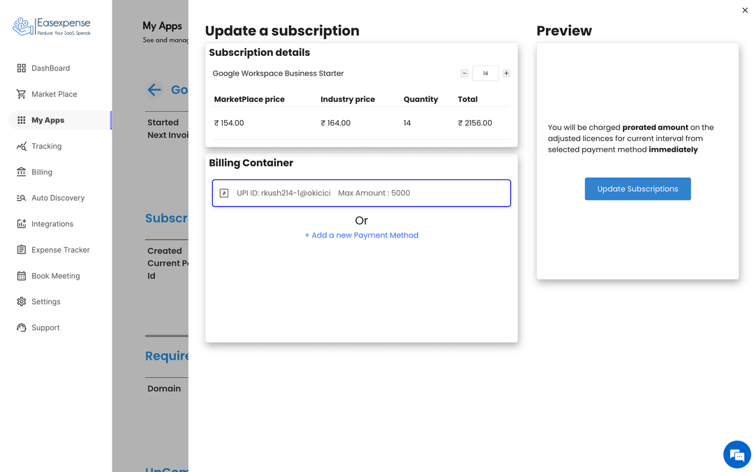 Manage all your SaaS user licenses effortlessly Easexpense.